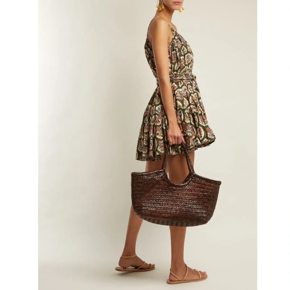 Rhode Dress Nala Braided Fit and Flare in Mushroom Print